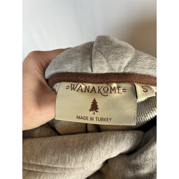 Wanakome Artemis Cowl Neck Hooded Sweatshirt Womens Sm Blue Colorblock Casual - Picture 5 of 7